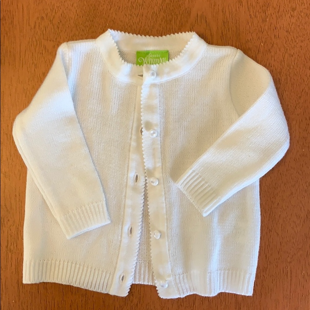 Classic Whimsy White Cardigan